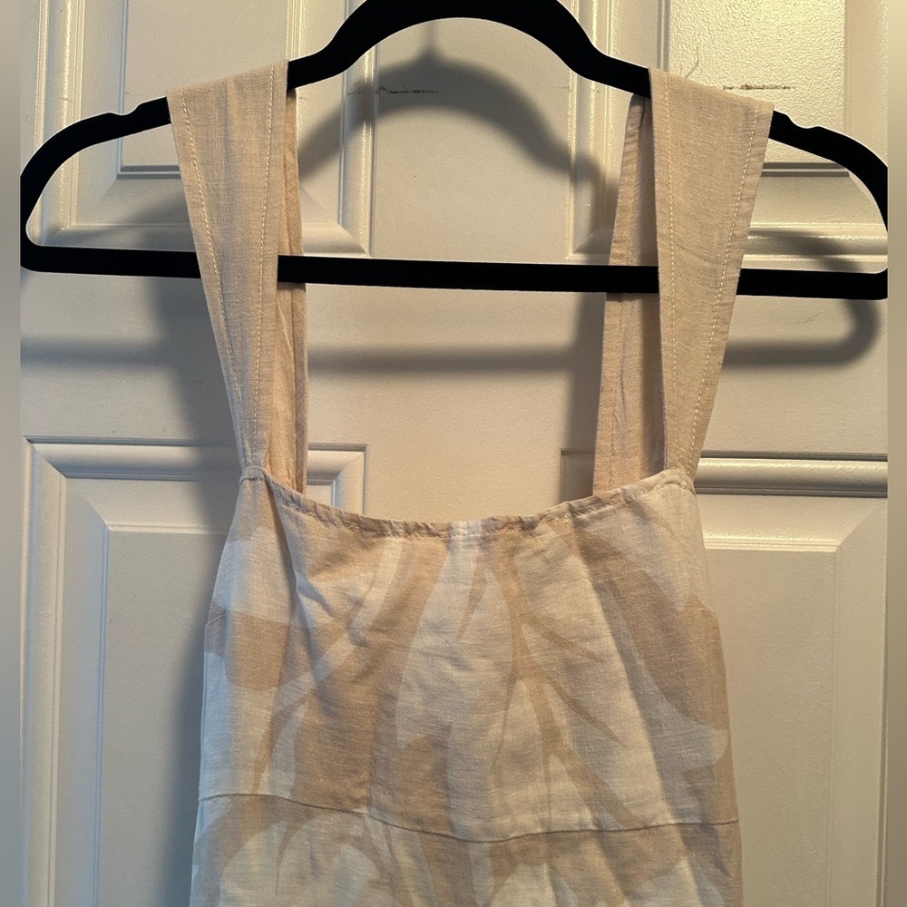 PILCRO Anthropologie Sleeveless Square-Neck Linen Midi Dress Size M NWT - Picture 5 of 7